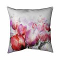 Fondo 26 x 26 in. Abstract Blurry Tulips-Double Sided Print Indoor Pillow FO2772764